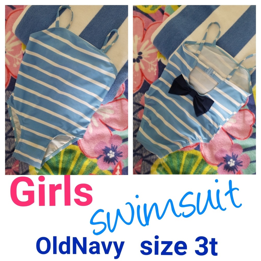 Girls 3t striped one piece
